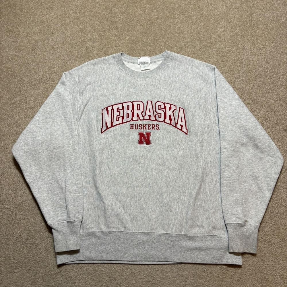 Nebraska Cornhuskers Champion Reverse Weave Sweatshirt Mens Large NCAA Football